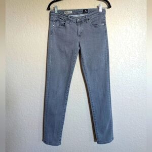 AG Adriano Goldschmied  Women's Size 27R Stevie Slim Straight Ankle Jeans, Gray 